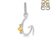 Citrine & White Topaz Alphabet G Pendant CIT-RDA-33.