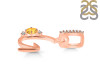 Citrine & White Topaz Alphabet G Pendant CIT-RDA-33.