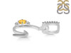 Citrine & White Topaz Alphabet G Pendant CIT-RDA-33.