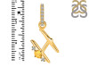 Citrine & White Topaz Alphabet H Pendant CIT-RDA-34.