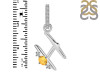 Citrine & White Topaz Alphabet H Pendant CIT-RDA-34.