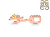 Citrine & White Topaz Alphabet H Pendant CIT-RDA-34.