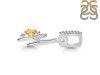 Citrine & White Topaz Alphabet H Pendant CIT-RDA-34.