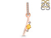 Citrine & White Topaz Alphabet I Pendant CIT-RDA-35.