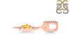 Citrine & White Topaz Alphabet I Pendant CIT-RDA-35.