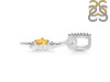 Citrine & White Topaz Alphabet I Pendant CIT-RDA-35.
