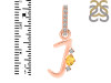 Citrine & White Topaz Alphabet J Pendant CIT-RDA-36.