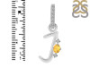 Citrine & White Topaz Alphabet J Pendant CIT-RDA-36.