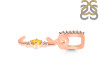 Citrine & White Topaz Alphabet J Pendant CIT-RDA-36.