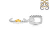 Citrine & White Topaz Alphabet J Pendant CIT-RDA-36.