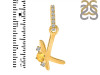 Citrine & White Topaz Alphabet K Pendant CIT-RDA-37.