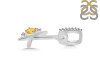 Citrine & White Topaz Alphabet K Pendant CIT-RDA-37.