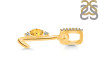 Citrine & White Topaz Alphabet L Pendant CIT-RDA-38.