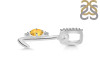Citrine & White Topaz Alphabet L Pendant CIT-RDA-38.