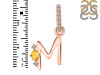 Citrine & White Topaz Alphabet M Pendant CIT-RDA-39.