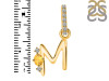 Citrine & White Topaz Alphabet M Pendant CIT-RDA-39.