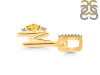 Citrine & White Topaz Alphabet M Pendant CIT-RDA-39.