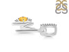 Citrine & White Topaz Alphabet M Pendant CIT-RDA-39.