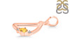 Citrine & White Topaz Alphabet D Pendant CIT-RDA-4.