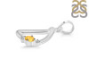 Citrine & White Topaz Alphabet D Pendant CIT-RDA-4.