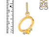 Citrine & White Topaz Alphabet O Pendant CIT-RDA-41.