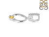 Citrine & White Topaz Alphabet O Pendant CIT-RDA-41.