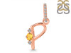 Citrine & White Topaz Alphabet P Pendant CIT-RDA-42.