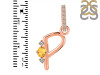 Citrine & White Topaz Alphabet P Pendant CIT-RDA-42.