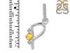 Citrine & White Topaz Alphabet P Pendant CIT-RDA-42.