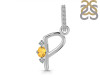 Citrine & White Topaz Alphabet P Pendant CIT-RDA-42.