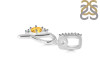 Citrine & White Topaz Alphabet P Pendant CIT-RDA-42.