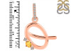 Citrine & White Topaz Alphabet Q Pendant CIT-RDA-43.