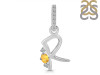 Citrine & White Topaz Alphabet R Pendant CIT-RDA-44.