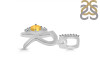 Citrine & White Topaz Alphabet R Pendant CIT-RDA-44.