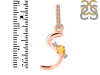 Citrine & White Topaz Alphabet S Pendant CIT-RDA-45.