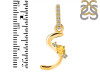 Citrine & White Topaz Alphabet S Pendant CIT-RDA-45.