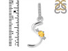 Citrine & White Topaz Alphabet S Pendant CIT-RDA-45.