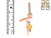 Citrine & White Topaz Alphabet T Pendant CIT-RDA-46.