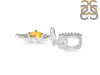 Citrine & White Topaz Alphabet T Pendant CIT-RDA-46.
