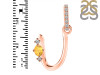 Citrine & White Topaz Alphabet U Pendant CIT-RDA-47.