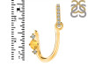 Citrine & White Topaz Alphabet U Pendant CIT-RDA-47.