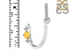 Citrine & White Topaz Alphabet U Pendant CIT-RDA-47.