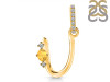 Citrine & White Topaz Alphabet U Pendant CIT-RDA-47.