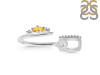 Citrine & White Topaz Alphabet U Pendant CIT-RDA-47.