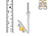 Citrine & White Topaz Alphabet V Pendant CIT-RDA-48.
