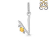 Citrine & White Topaz Alphabet V Pendant CIT-RDA-48.