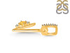 Citrine & White Topaz Alphabet V Pendant CIT-RDA-48.
