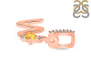 Citrine & White Topaz Alphabet W Pendant CIT-RDA-49.