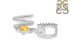 Citrine & White Topaz Alphabet W Pendant CIT-RDA-49.