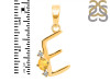 Citrine & White Topaz Alphabet E Pendant CIT-RDA-5.